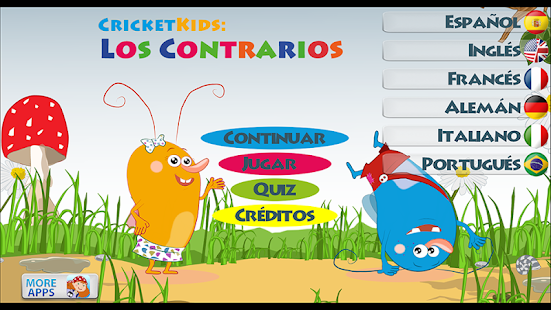 Captura de pantalla de la aplicacion Android Cricket Kids: Opposites