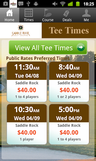 Saddle Rock Golf Tee Times