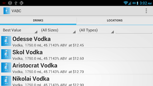 Android application VABC - ABC Store Info:  Donate screenshort