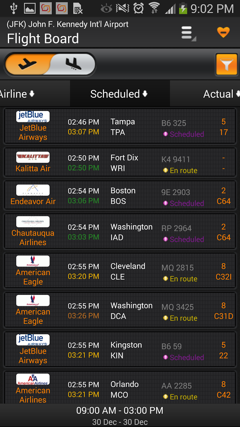 Airline Flight Status Tracking Screen 2