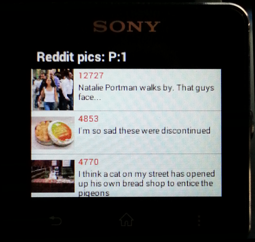 Reddit for SmartWatch 2