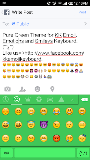 Pure Green- Emoji Keyboard