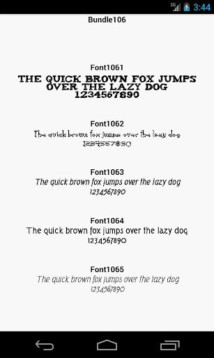 Fonts for FlipFont 106