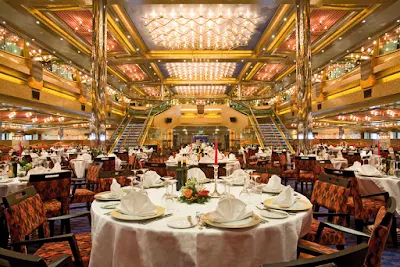 The Vesta restaurant, one of Costa Serena's main dining rooms.