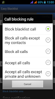 Easy BlackList - Call Sms - APK Screenshot Thumbnail #6