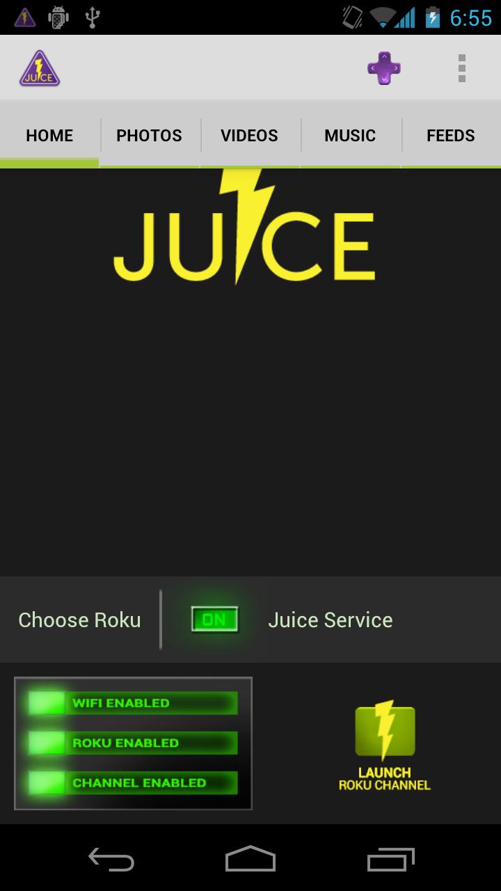 Android application Juice for Roku screenshort