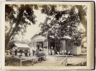 Gezicht op Sociëteit Klambir, Langkat Sumatra