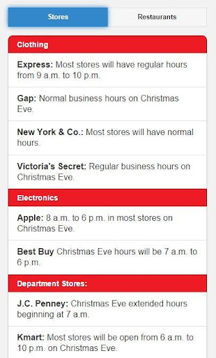 Stores Open on Christmas