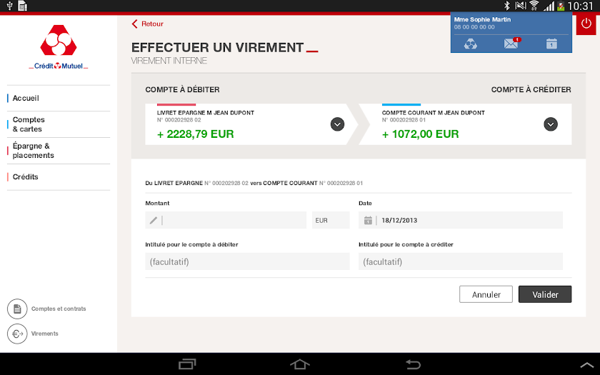 Crédit Mutuel pour Tablettes Screen 3