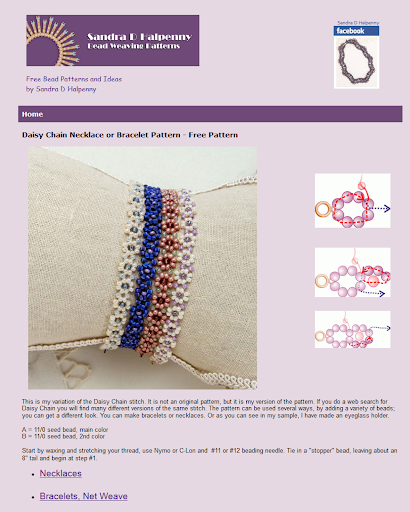 Beaded Daisy Net Bracelet