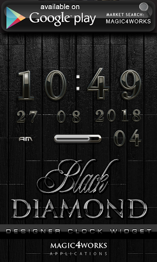 【免費生活App】Black Diamond Clock Widget-APP點子