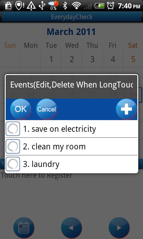 Everyday Check(TODO) Screen 3