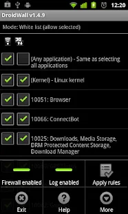 DroidWall - Android Firewall - screenshot thumbnail