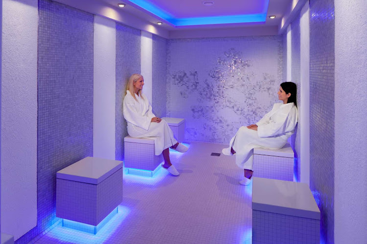 What's the opposite of sauna? Cold Room! Care for your skin in the 52-degree Cold Room on board Celebrity Reflection.
