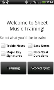 Sheet Music Training