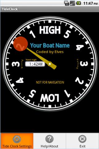 Android application Tide Clock screenshort