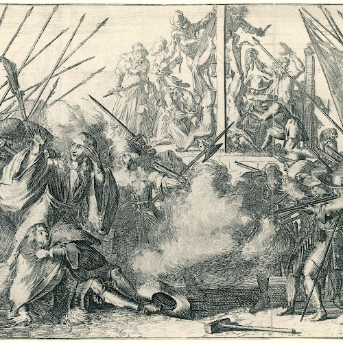 Illustratie van de moord op de