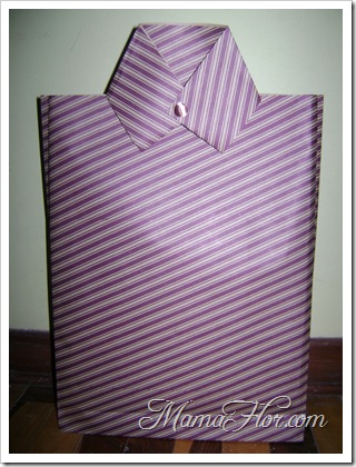 Bolsa de regalo en forma de camisa - Día del Padre - MamaFlor.com