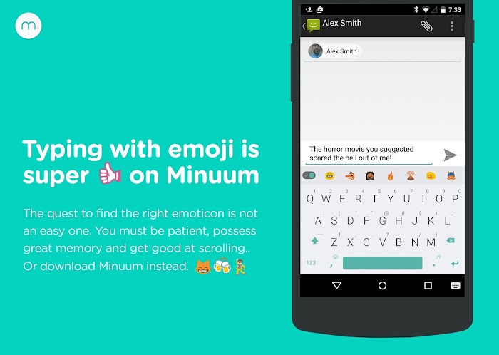  Minuum Keyboard + Smart Emoji- screenshot 