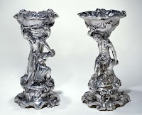 Two salt-cellars, one with Cain and Abel, and one with the Sacrifice of Isaac