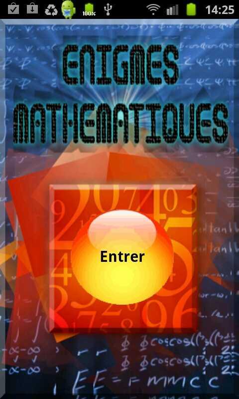 Android application Enigmes Mathématiques screenshort