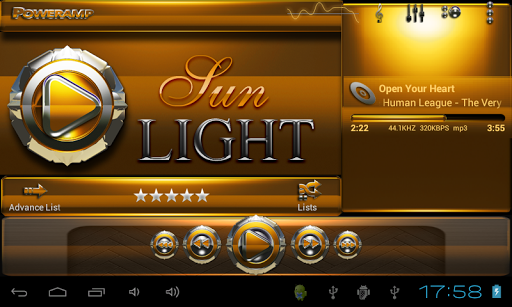 【免費個人化App】Poweramp skin Sunlight-APP點子