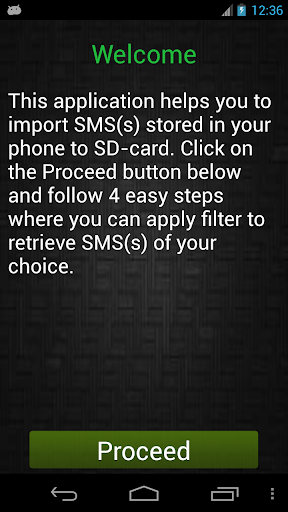 Import SMS s