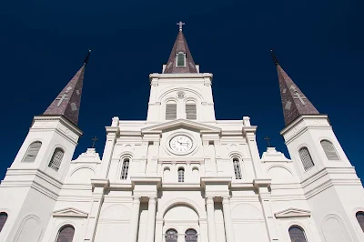 St. Louis Cathedral at Jackson Square in Vieux Carre, New Orleans. 