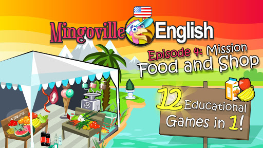 【免費教育App】兒童英語 4：Mingoville中的“食物和商店”-APP點子