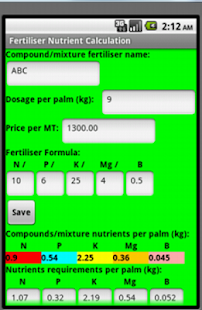  Oil Palm Fertiliser Apps- miniatura screenshot  