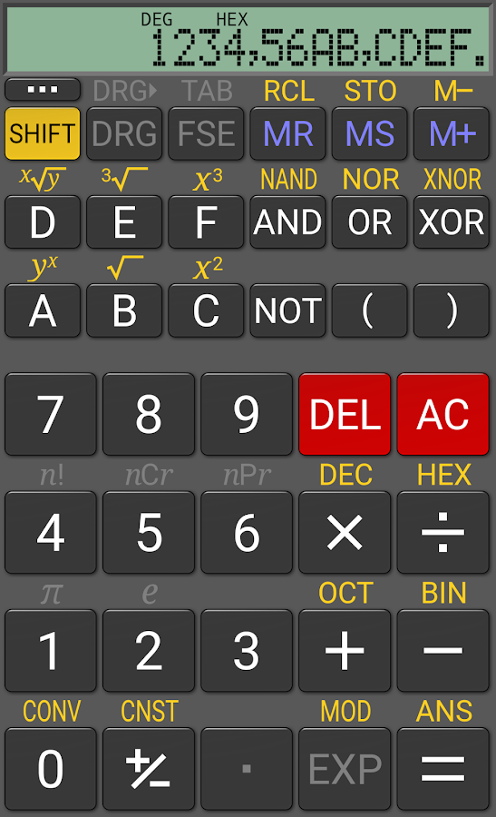   RealCalc Scientific Calculator- screenshot  