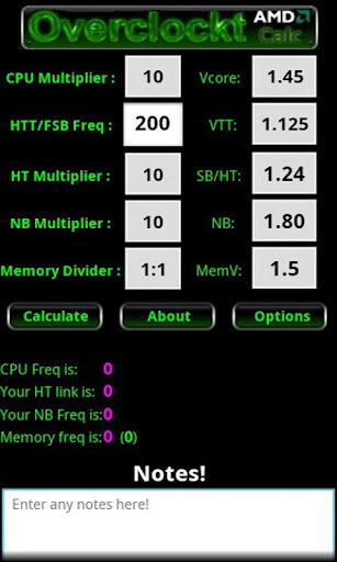 Free AMD CPU Calculator