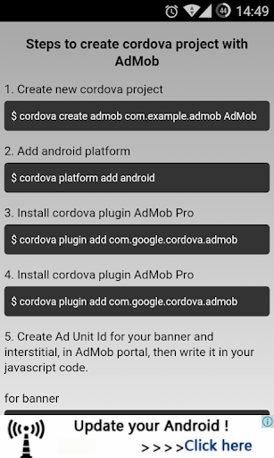 AdMob for cordova