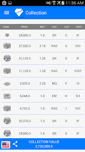DiamPrice Diamonds Calculator Screen 2