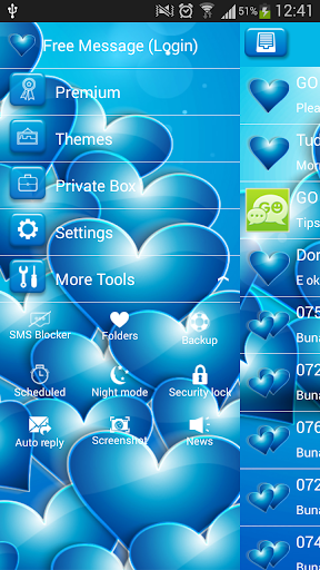 免費下載娛樂APP|GO SMS 프로 블루 하트 app開箱文|APP開箱王
