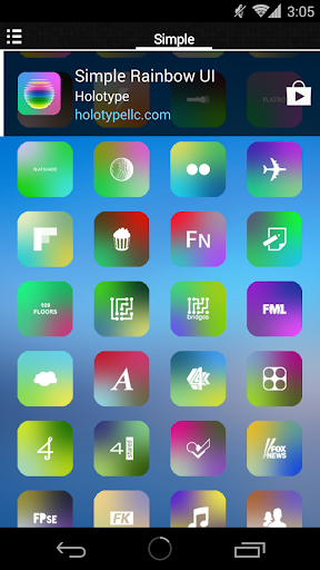 Simple Rainbow UI - Icon Pack