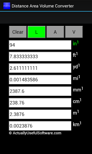 Distance Area Volume Converter