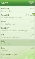 GO SMS Pro simple green theme