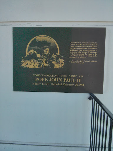 Plaque Commemorating the Visit of Pope John Paul II