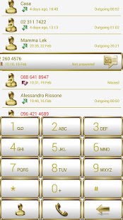 download Dialer Frame Gold White Skin free