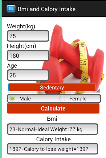 Bmi Calory Intake Calculator