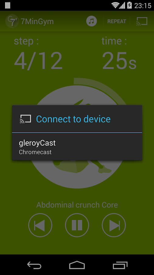  7MinGym Chromecast-AndroidTV (ekrano kopija) 