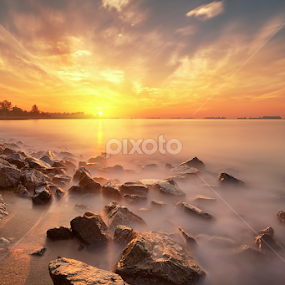 Burning Sky by Partha Roy - Landscapes Sunsets & Sunrises