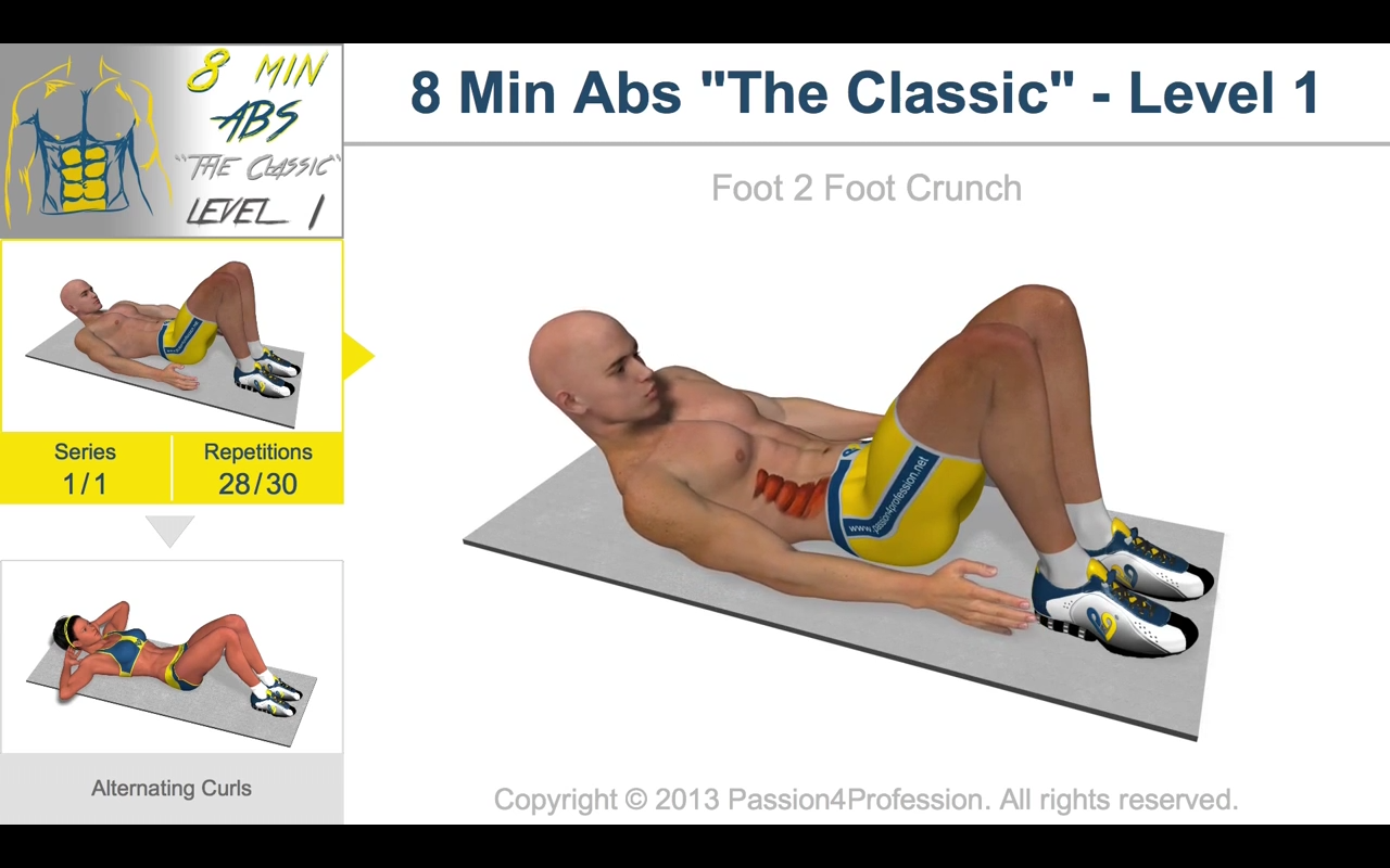 8 Minutes Abs Workout - screenshot