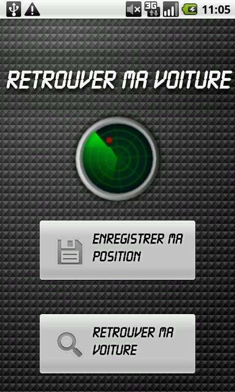 Android application Where is my car screenshort
