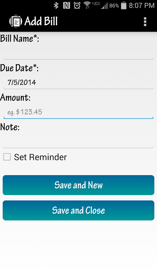 EZ Bill Tracker - Android Apps on Google Play