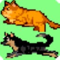 Cat and Dog Run on Status bar logo