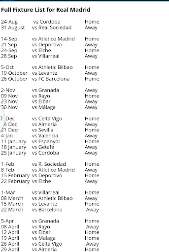 【免費運動App】La Liga Fixtures 2014-15-APP點子