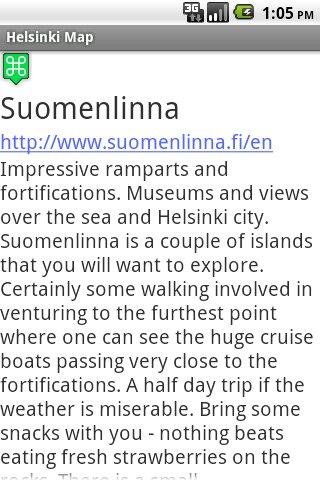 Helsinki Offline Tourist Map Screen 2