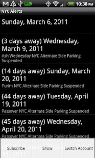 NYC Alternate Side Parking Screenshots 3